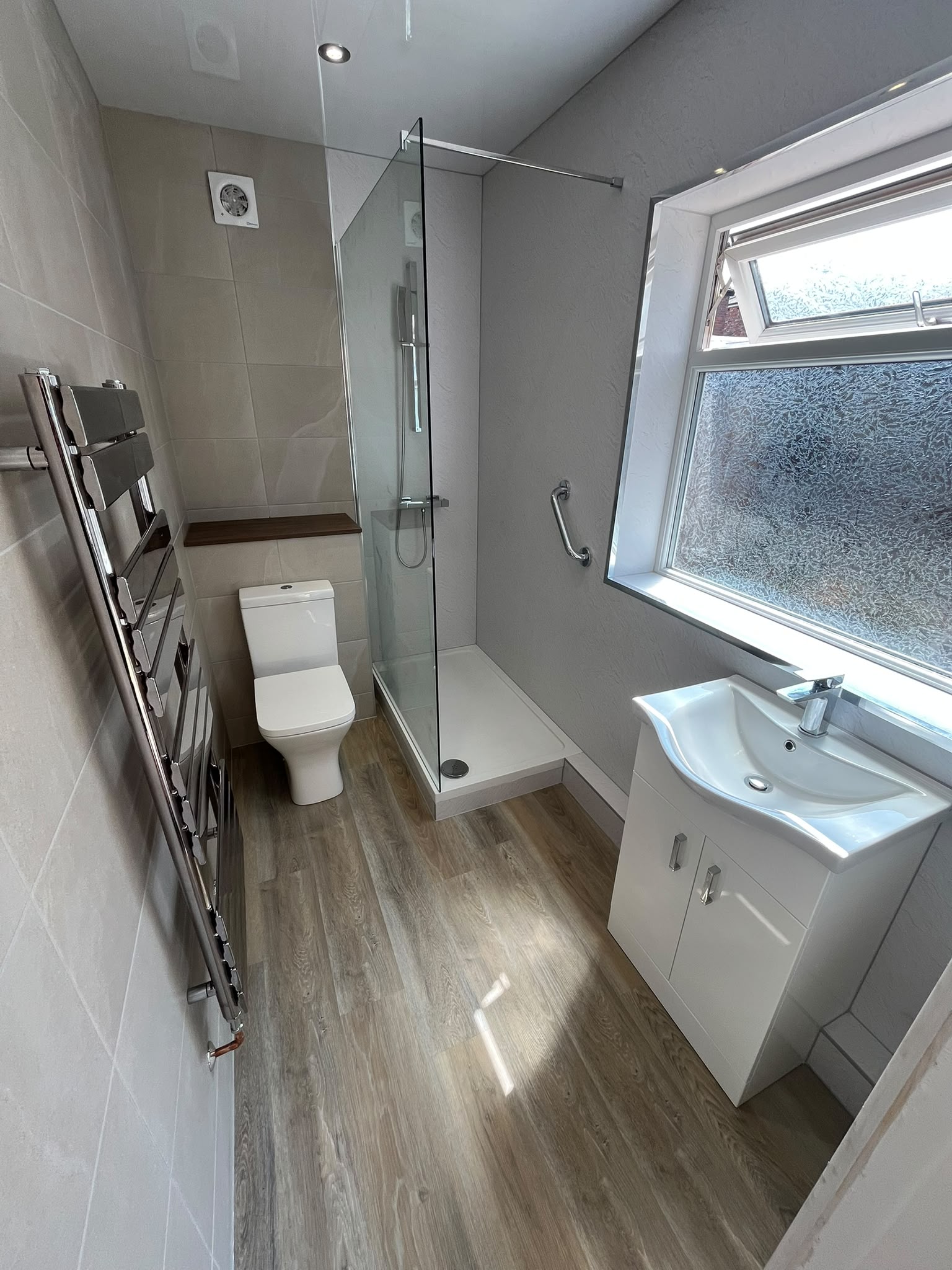 A lovely downstairs bathroom in Pemberton, finished